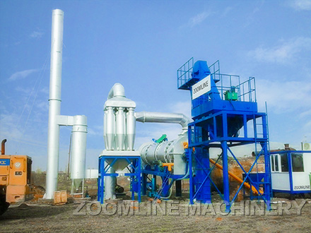 Continuous asphalt mixing plant
